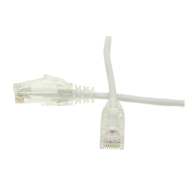 Cat6 White Ethernet Patch Cable Snagless/Molded Boot 20 Foot 
